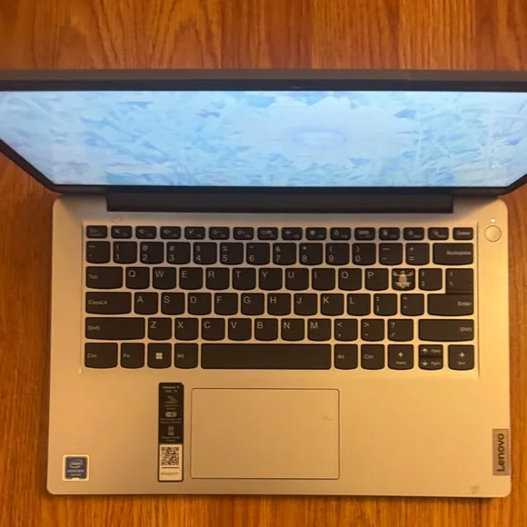 Lenovo Silver Laptop with Unique Stickers